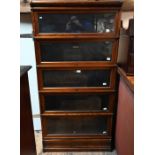 Globe Wernicke - A mahogany five section bookcase