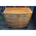 A 19th century mahogany bowfront chest of drawers