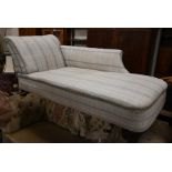 An Edwardian scroll end chaise