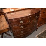 A 19th century mahogany bowfront chest
