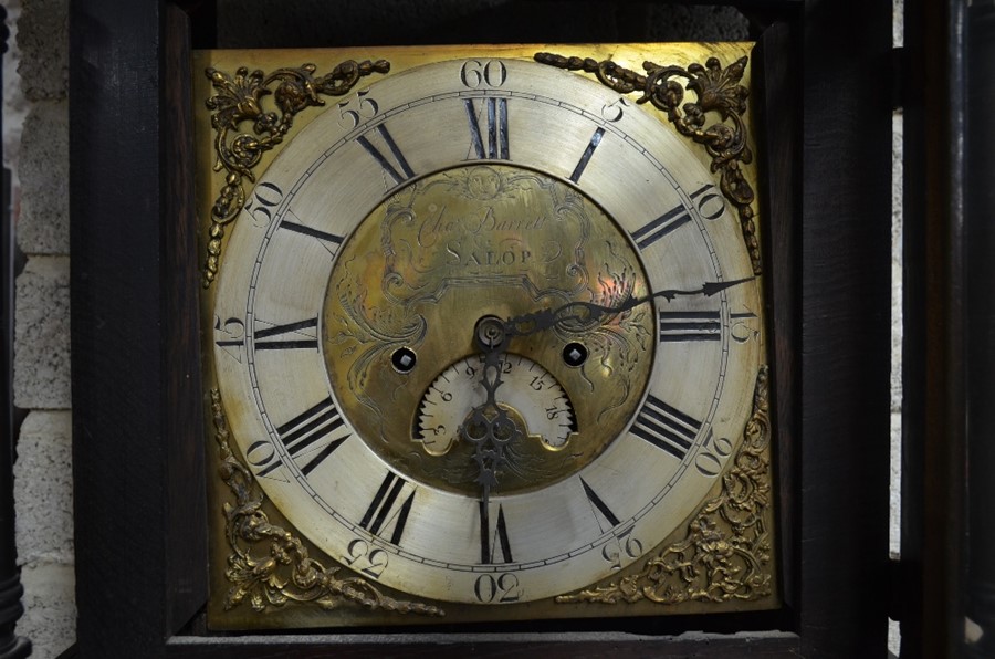Chas. Barrett, Salop, an 18th century oak 8-day longcase clock - Image 3 of 4