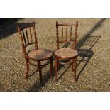 A pair of Austrian cafe chairs