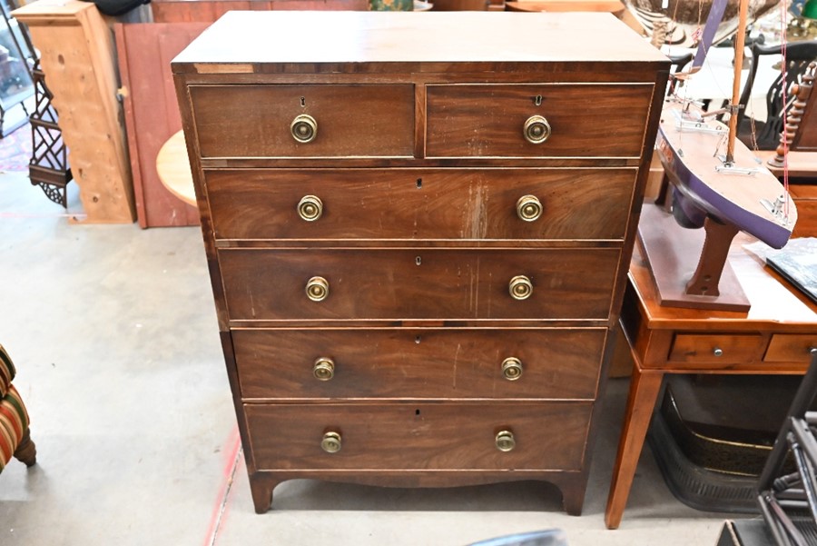 A 19th century mahogany chest of drawers