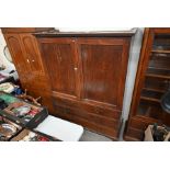 A 19th century mahogany wardrobe