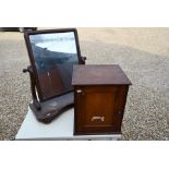 A 19th century mahogany framed toilet mirror