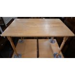 A modern beech kitchen dining table