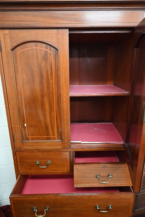 An Edwardian mahogany wardrobe - Image 2 of 2