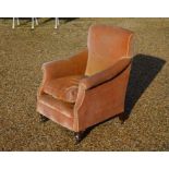 An Edwardian mahogany framed armchair