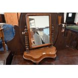 A Victorian mahogany framed toilet mirror