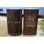 Two antique corner cupboards