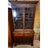 An Edwardian mahogany library bookcase