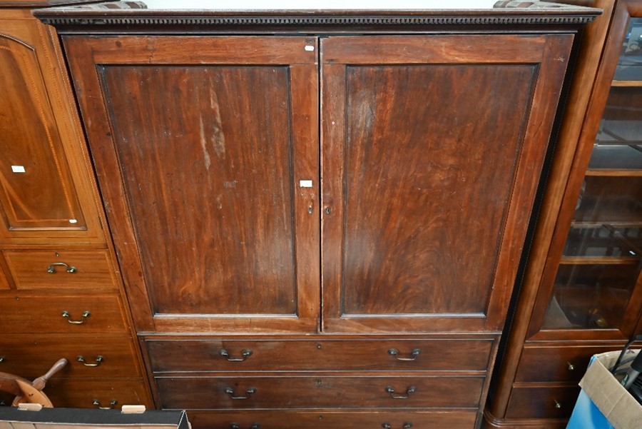 A 19th century mahogany wardrobe - Image 2 of 2