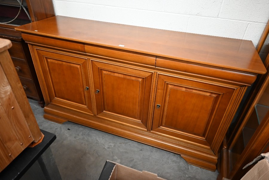 A large teak sideboard