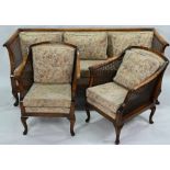 Part bergere sofa and armchair set