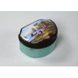 Continental enamel snuff box