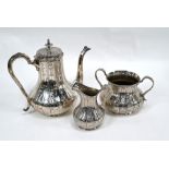 Victorian electroplated three-piece coffee service