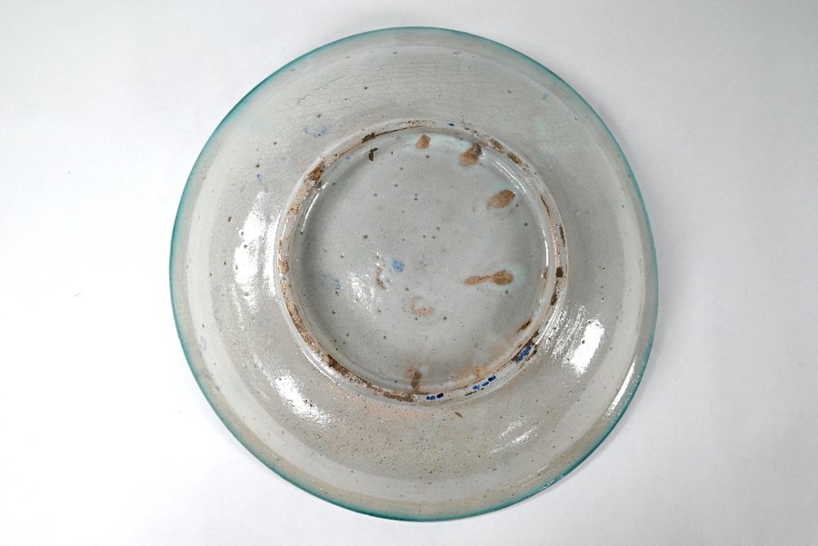 A 19th century Iznik tin-glazed bowl, 37 cm diameter - Image 3 of 4