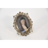 Heinrich Friedrich Füger (1751-1818) - a portrait miniature on ivory of a lady