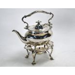 Scottish Art Nouveau silver kettle on stand