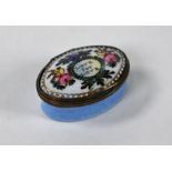 Bilston-type enamel snuff box