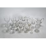 Georgian and other drinking glasses, etc.