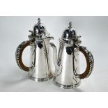 Heavy quality silver cafe au lait pair