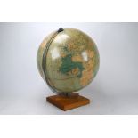 A Philips Challenge 13" Globe, on oak base