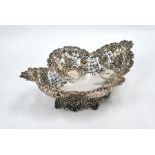 Victorian silver quatrefoil fruit basket