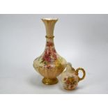 Edwardian Royal Worcester vase and jug