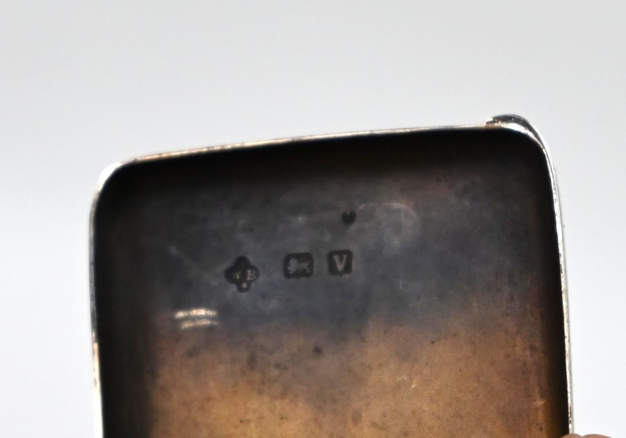 Naval interest: silver cigarette case, with another cigarettes case and matchbook cover - Image 6 of 6