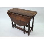 A late 18th/19th century oak gateleg table