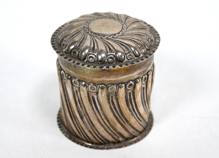 Victorian silver trinket pot