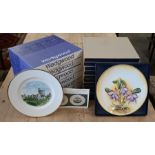 Six boxed Wedgwood wall plates etc