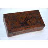 An early 20th century Burmese lacquered box and cover