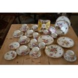 A selection of mixed Dresden china tea wares (box)