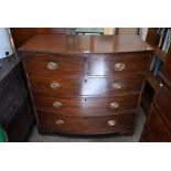 A 19th century mahogany bowfront chest