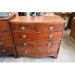 A 19th century mahogany bowfront chest