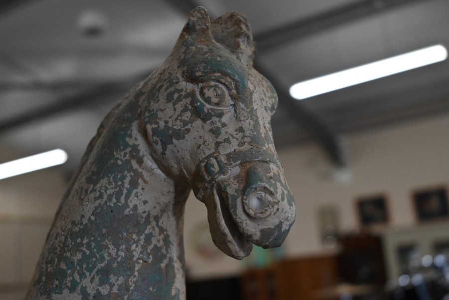 A terracotta sculpture of a horse - Image 3 of 4
