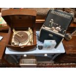 A 1950s/60s vintage mahogany-cased Pye 'Hi-Fi' record player to/w a selection of records