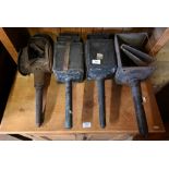 Four various antique carriage lamps (4)