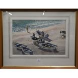 Donald Greig watercolour of fishing boats