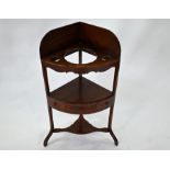 A 19th century mahogany corner washstand