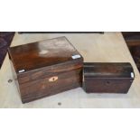 A 19th century rosewood work box