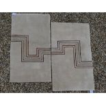 A pair of contemporary Nepalese thick pile wool rugs, 155 cm x 89 cm (2)