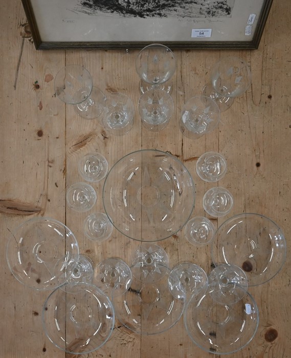 A German 'Jazz Age' part-suite of drinking glasses - Image 3 of 4