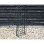 Two metal wine racks