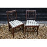 A pair of 19th century mahogany side chairs
