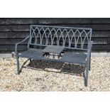 An alloy garden bench