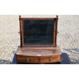 A Victorian mahogany toilet mirror