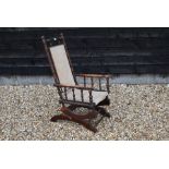 A Victorian American rocking chair